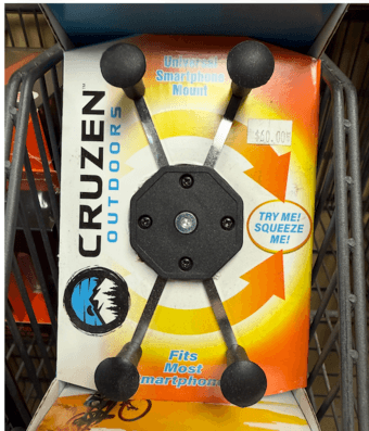 Cell phone holder for bike handle 1