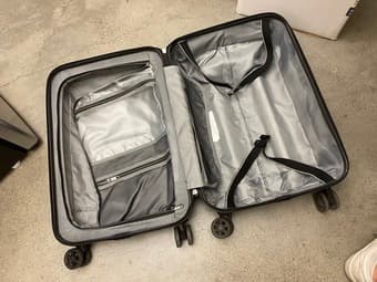 Samsonite hard shell spinner carry on suitcase, gray/black 2