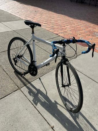 White Road Bike 3