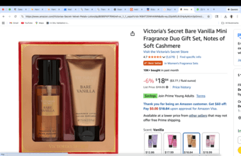 Victoria secret perfume sets, discounted price, 3 sets available 1