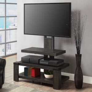 3-Shelf Television Stand with Floater Mount for TVs up to 55" 1