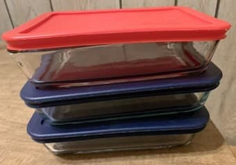 Pyrex 3-Cup Glass Storage Containers 1