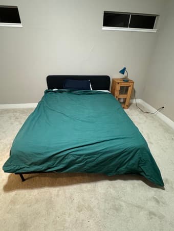 IKEA Queen Bed Frame and Mattress 1