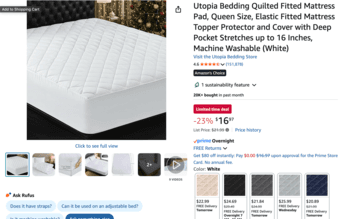 Queen size fitted mattress pad 1