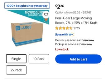 Moving box only once used 1