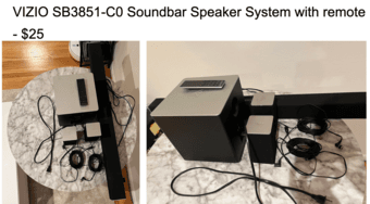 Kettle, table, speakers, and other household items for sale 3