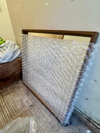 Two matching IKEA NISSEDAL mirrors in walnut 2