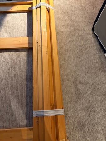 Disassembled European Real Wooden Bedframe Queen size 2