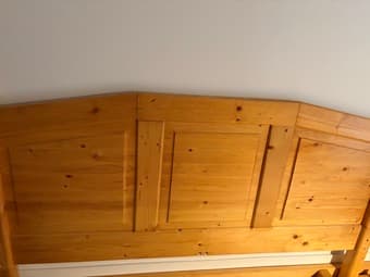 Disassembled European Real Wooden Bedframe Queen size 3