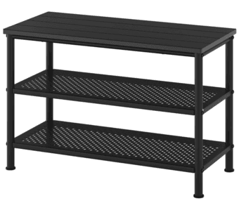 IKEA PINNIG Bench with shoe storage, black, 79x35x52 cm 3