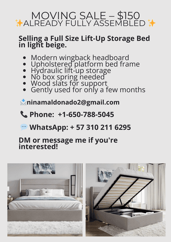 Full Size Lift-Up Storage Bed 1