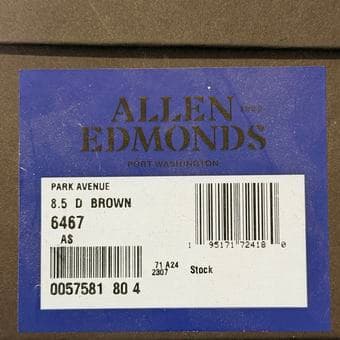 Allen Edmonds Park Avenue Cap-toe Oxford Dress Shoe 4