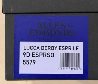 Allen-Edmonds Lucca Derby Dress Shoe (size 9.0 D) 4