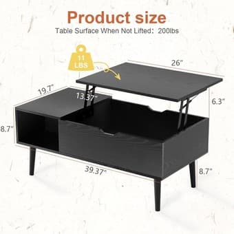 Living Room Coffee Table (Lift-Top) 1