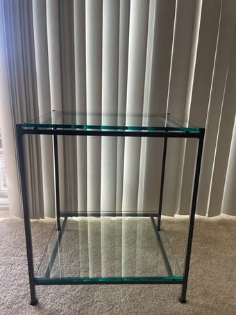 Glass and iron side table 1