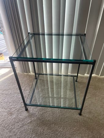 Glass and iron side table 2