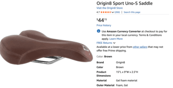 Men Bike Saddle (Sport Uno-S) 1