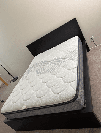 Queen Mattress + IKEA Bed Frame (OBO). 2