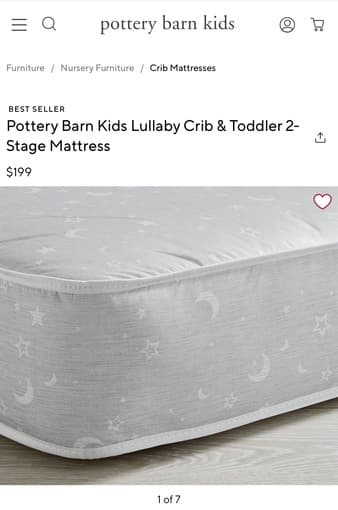 Pottery Barn Kendall Crib, mattress, and toddler conversion 2