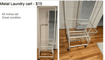 Softbox light, rolling laundry basket, other household items 3