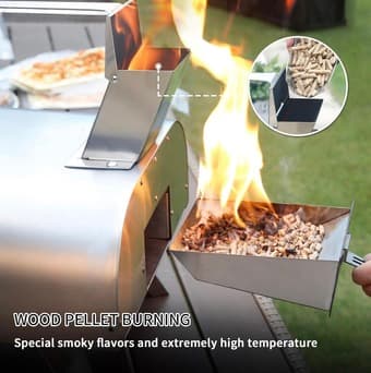 Big Horn Outdoors 12” Outdoor Pizza Oven – Multi-Fuel 2