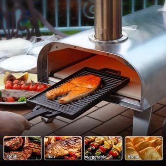 Big Horn Outdoors 12” Outdoor Pizza Oven – Multi-Fuel 3