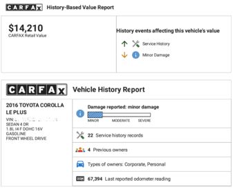 2016 TOYOTA COROLLA LE PLUS-70k mi 1