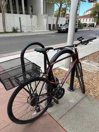 Giant Escape Disc 2. XL frame with phone holder, lock and rear basket 1