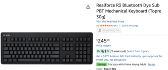 Realforce Bluetooth/Wireless Mechanical Keyboard 1