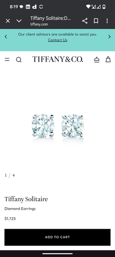 Authentic Tiffany & Co Diamond earrings - perfect Valentines day gift! 3