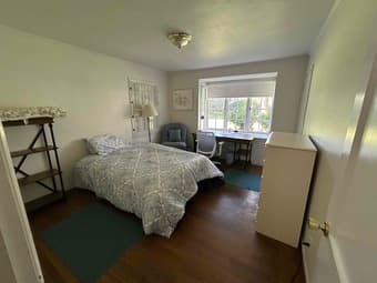 Beautiful furnished room with private bath in lovely Atherton home. 1