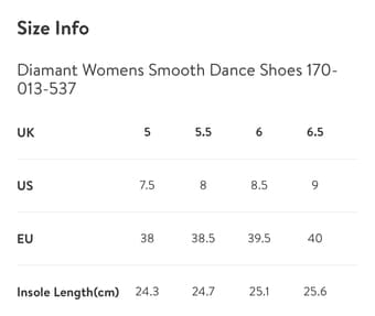 Diamant Women’s Smooth Ballroom Dance Shoes, US size 8.5 4