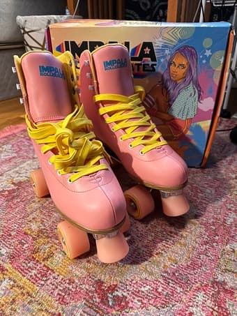 Impala Roller Skates (Pink/ Yellow colorway; Women's 11, Men's 9.5) 1