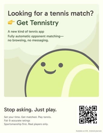 Looking for tennis hitting partners or match scheduling made easy? 1