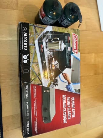 Coleman Classic Propane Gas Camping Stove, 2-Burner with 2 cylinders. 2