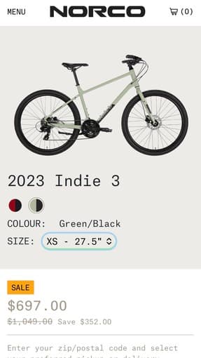 58% OFF NORCO GRAY BIKE + FREE U-Lock + Basket (was $700) 2