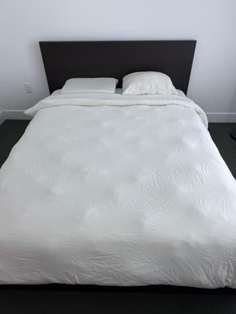 IKEA MALM Queen Bed Frame - 2 Storage Drawers, Dark Brown + Luröy Slat 2