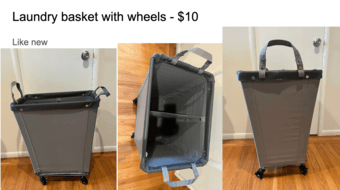 Tower Fans and laundry basket for sale 3