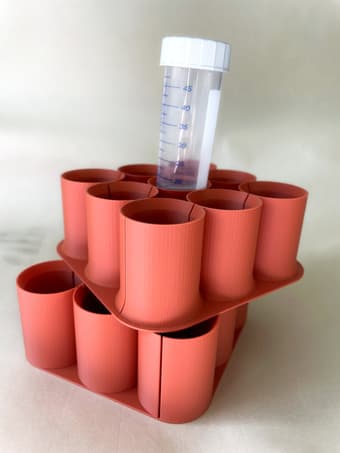 Custom 3D-printed 50mL tube racks 1