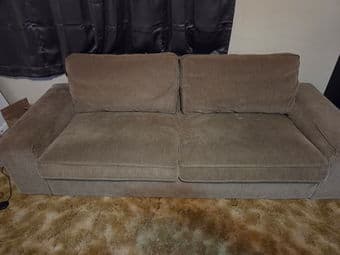 Free Brown Corduroy Sofa (90 x 36) 1