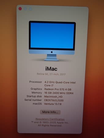 2017 5K Retina 27" iMac 3