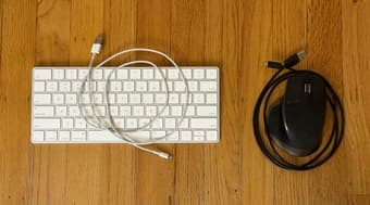 Apple keyboard and Logitech mouse 1