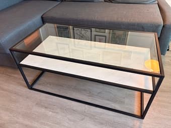 Glass top coffee table 1