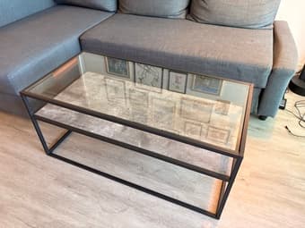 Glass top coffee table 2
