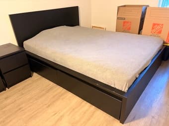 Queen bed frame plus bedroom set 1