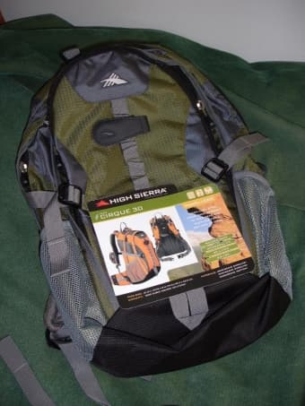 Brand new hiking backpack ($40) and hydration system ($20) 1