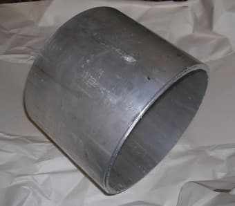 8" diameter, .25" wall extruded 6061 Aluminum tubing 1