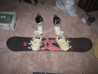 Snowboard, Binding and Boots $200,00 3