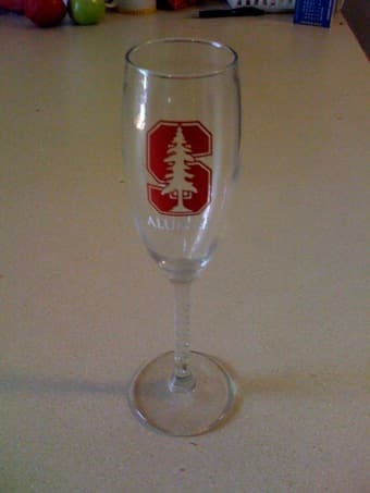 4 Wine glasses with Stanford logo (and the word Alumni): $12 each 1