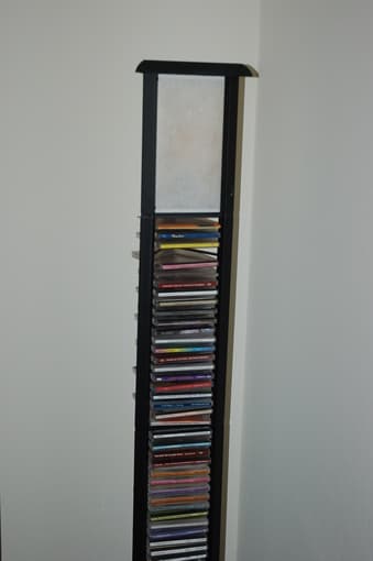 CD tower with lamp on top - $10 1
